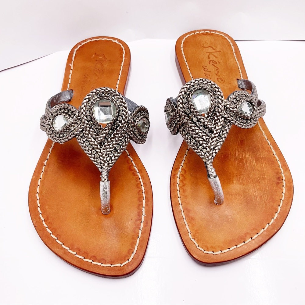 {Skemo Collection} Silver Embellished Slippers - Picture 16 of 16